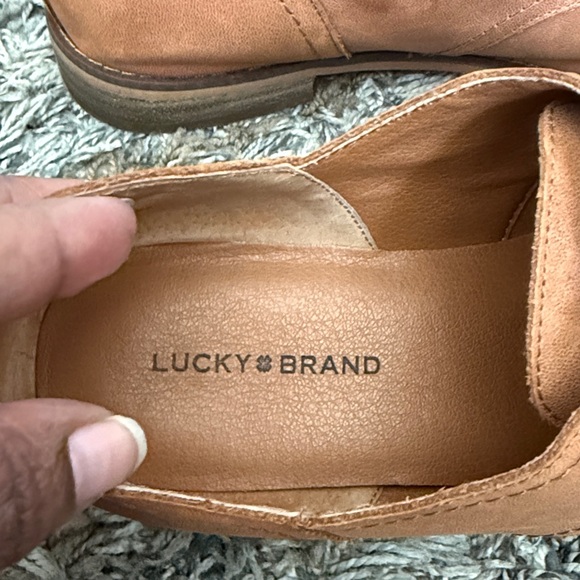 Lucky Brand LP-EFINNIA Brown Lace-Up LEATHER OXFORDS Shoes SZ 9.5 - Picture 6 of 9
